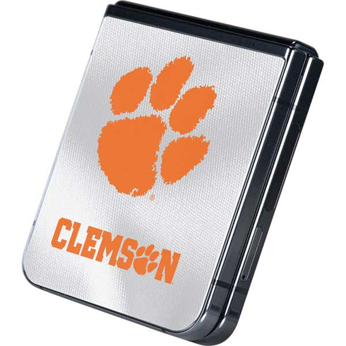 Clemson University White Jersey Galaxy Z Flip5 5G Skin